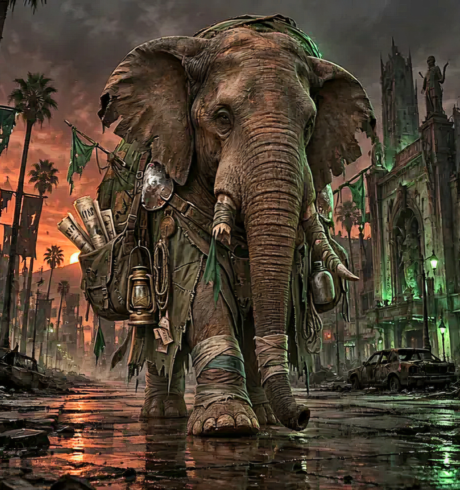 Don Emilio, the armored war elephant mascot of Eventageddon